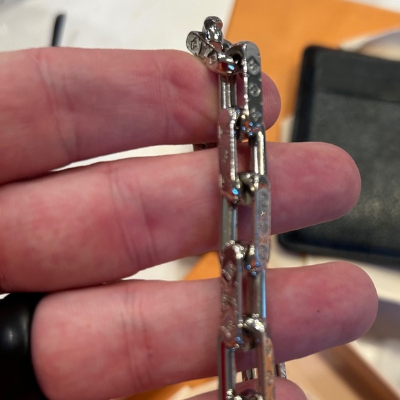 Men’s LV Damier Print Chain Bracelet